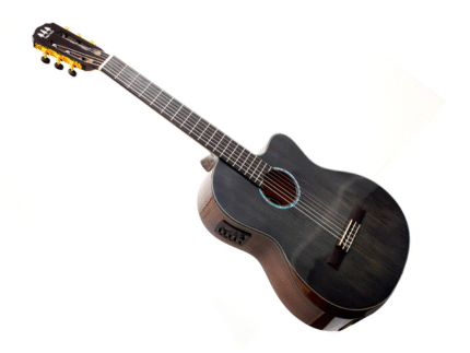 GUITARRA ELECTROACUSTICA TRES PINOS, NEGRO TRANSPARENTE MOD, TPCE-0700 BK