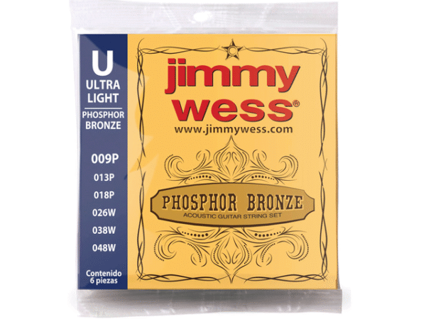 ENCORDADURA JIMMY WESS ULTRA LIGHT PARA GUITARRA DE 6 CUERDAS MOD. JWGA-809BF