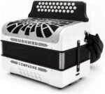 Acordeón Diatónico Hohner A48231 Compadre Sol-Do-Fa - Blanco con Funda - Image 4