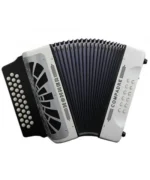 Acordeón Diatónico Hohner A48231 Compadre Sol-Do-Fa - Blanco con Funda